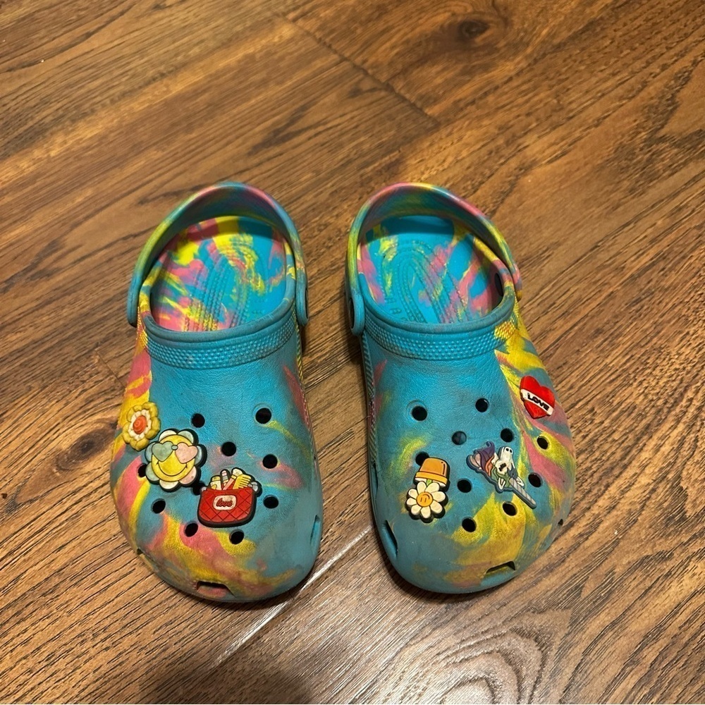 Crocs Multi Color With Charms SizeJ3